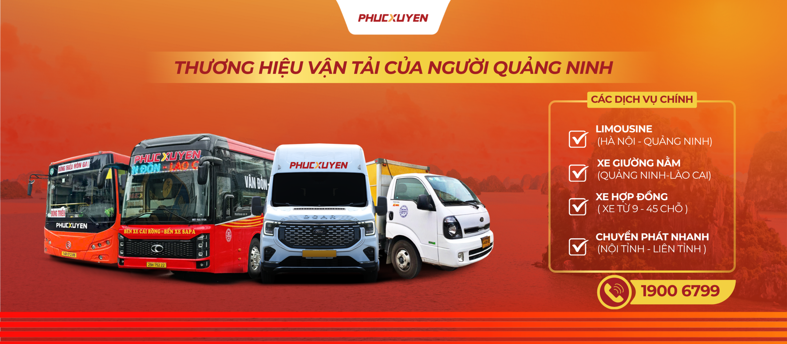 Xe Hạ Long Open Tour của Phúc Xuyên đang chạy trên cung đường ven núi